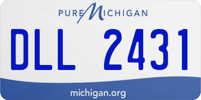 MI license plate DLL2431
