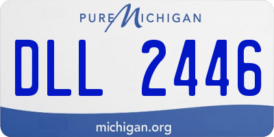 MI license plate DLL2446