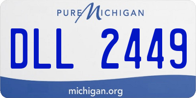 MI license plate DLL2449