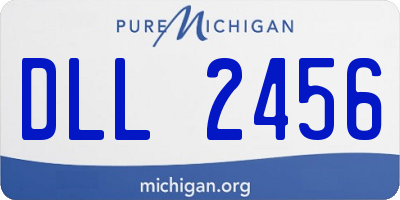 MI license plate DLL2456