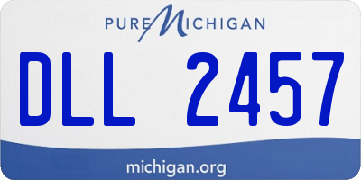 MI license plate DLL2457