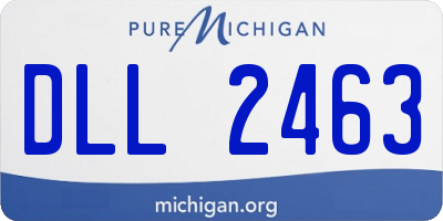 MI license plate DLL2463