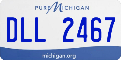 MI license plate DLL2467