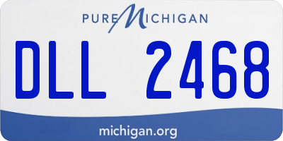 MI license plate DLL2468