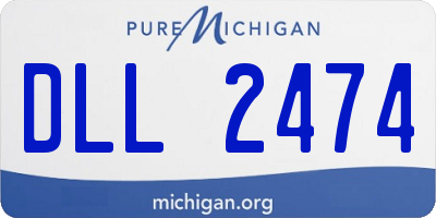 MI license plate DLL2474