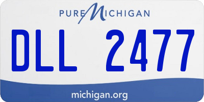 MI license plate DLL2477
