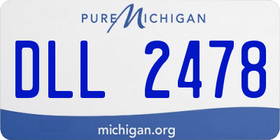 MI license plate DLL2478