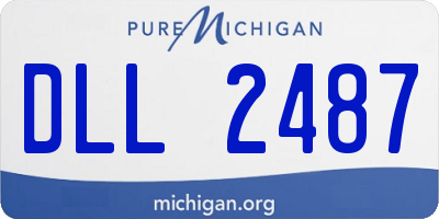 MI license plate DLL2487