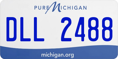 MI license plate DLL2488