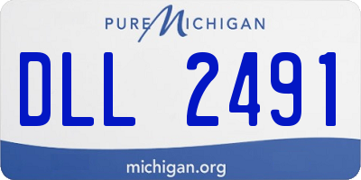 MI license plate DLL2491