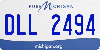MI license plate DLL2494
