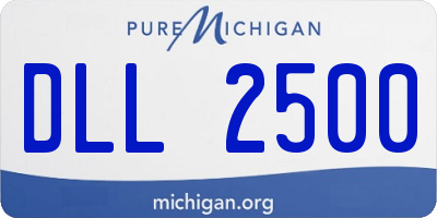 MI license plate DLL2500