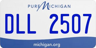MI license plate DLL2507