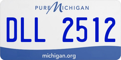 MI license plate DLL2512