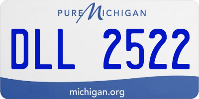 MI license plate DLL2522