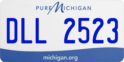 MI license plate DLL2523