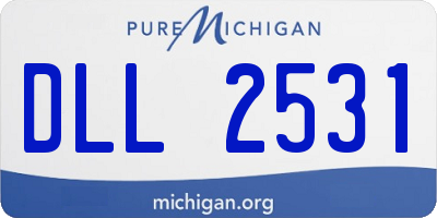 MI license plate DLL2531