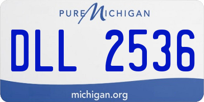MI license plate DLL2536