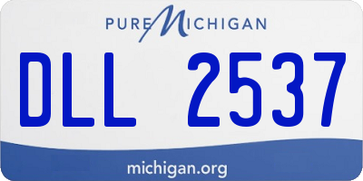 MI license plate DLL2537