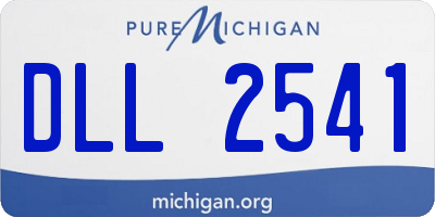 MI license plate DLL2541