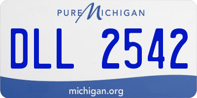 MI license plate DLL2542