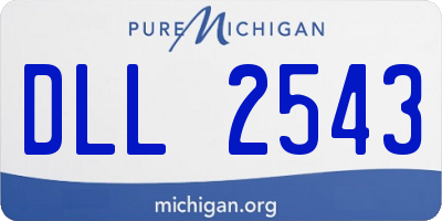 MI license plate DLL2543