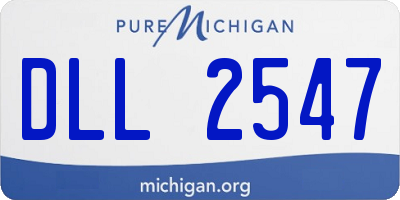 MI license plate DLL2547