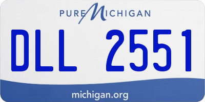 MI license plate DLL2551