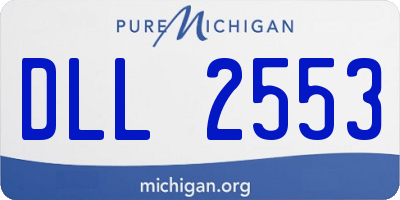 MI license plate DLL2553