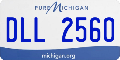 MI license plate DLL2560