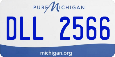 MI license plate DLL2566