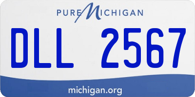 MI license plate DLL2567