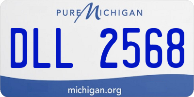 MI license plate DLL2568