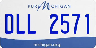 MI license plate DLL2571
