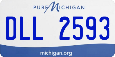 MI license plate DLL2593
