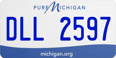 MI license plate DLL2597