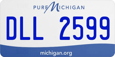 MI license plate DLL2599