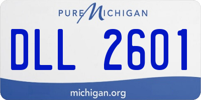 MI license plate DLL2601