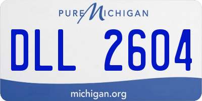 MI license plate DLL2604