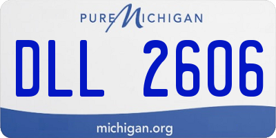 MI license plate DLL2606