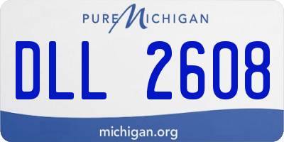 MI license plate DLL2608