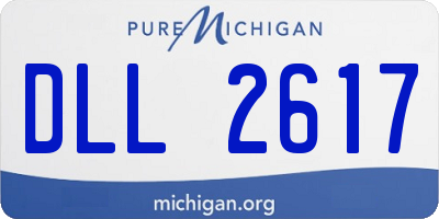 MI license plate DLL2617
