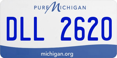 MI license plate DLL2620