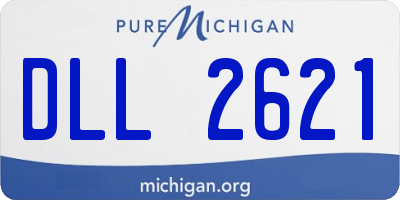 MI license plate DLL2621