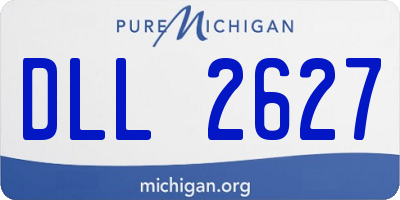 MI license plate DLL2627