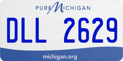 MI license plate DLL2629