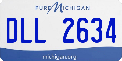 MI license plate DLL2634