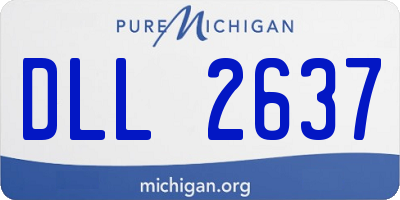 MI license plate DLL2637