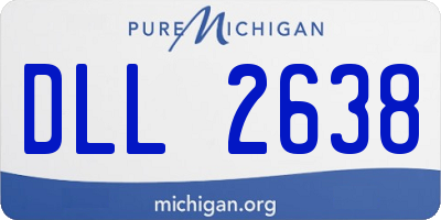 MI license plate DLL2638