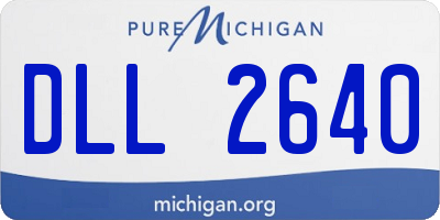 MI license plate DLL2640
